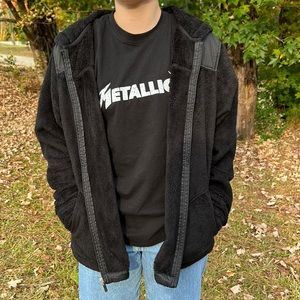 Black ladies teddy bear soft The North Face fleece